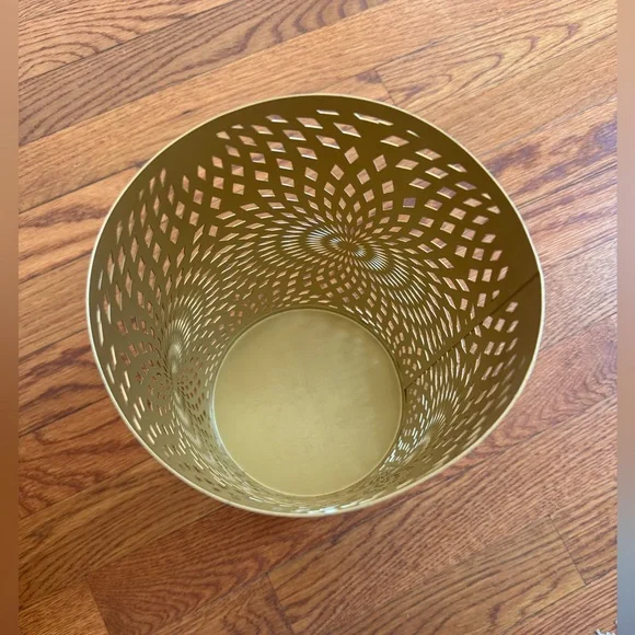 Gold punched metal lantern 10” - Picture 4 of 4